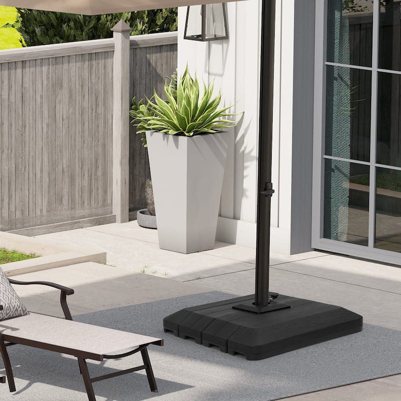4-Piece Fillable Weighted Cantilever Offset Umbrella Base by Crestlive Products - 38.58"(L) x 37.8"(W) x 3.35/5.9"(H)