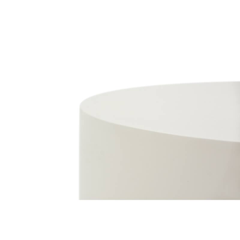 Elementi Home Rome 40" Round Concrete Coffee Table