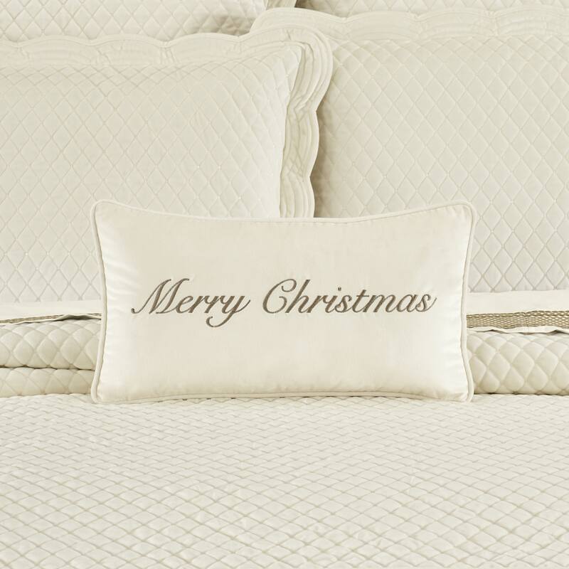 Merry Christmas Boudoir Decorative Throw Pillow