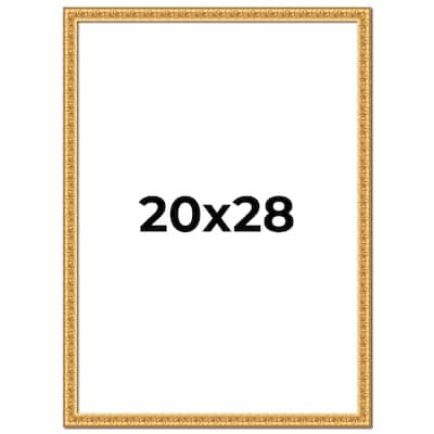 20x28 Frame Gold Real Wood Picture Frame Width 1 inches | Interior