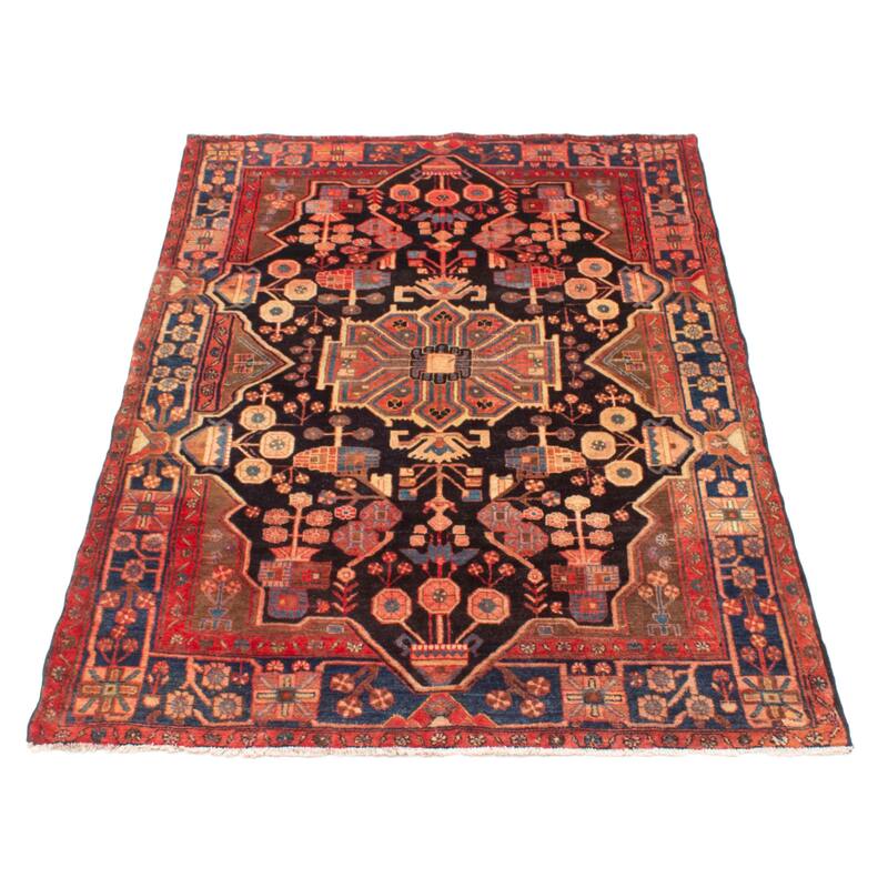 ECARPETGALLERY Hand-knotted Anatolian Vintage Black Wool Rug - 4'10 x 7'9