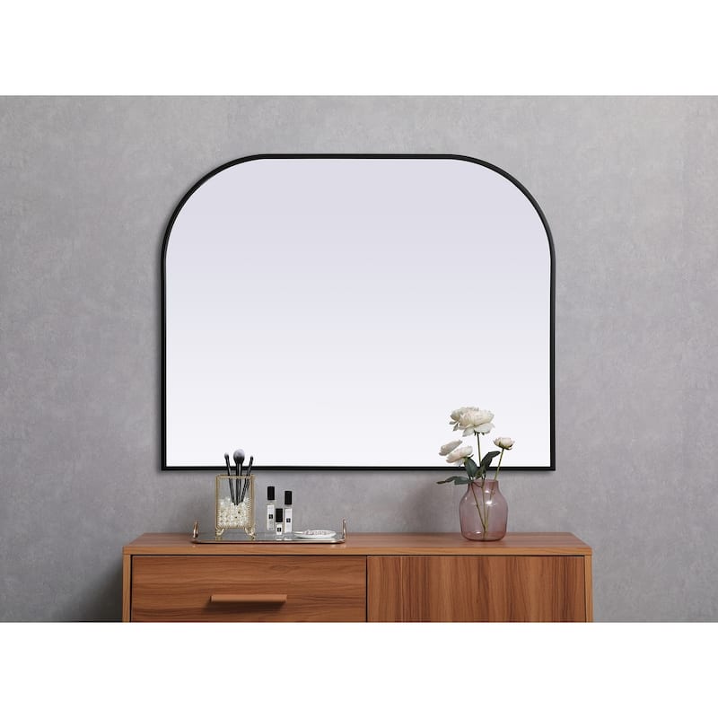 Indigo Home Metal Frame Arch Mirror 42x34 Inch