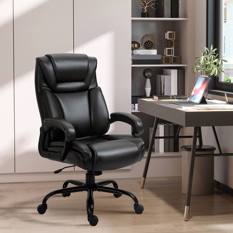 Vintage Adjustable Height Executive Chair Task Chair, Drafting Chair Computer Chair with Padded Armrests