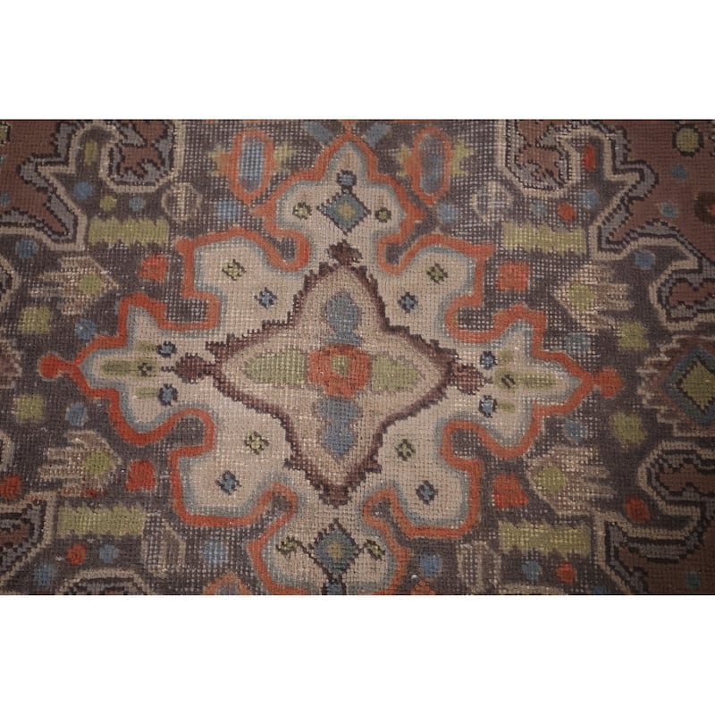 Geometric Tabriz Persian Vintage Area Rug Handmade Wool Carpet - 7'6"x 11'0"