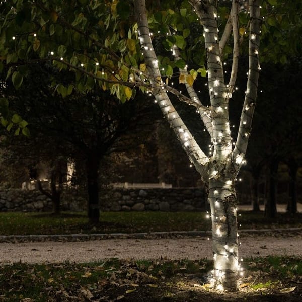 slide 2 of 10, Solar Powered 125 LED String Light - Warm White