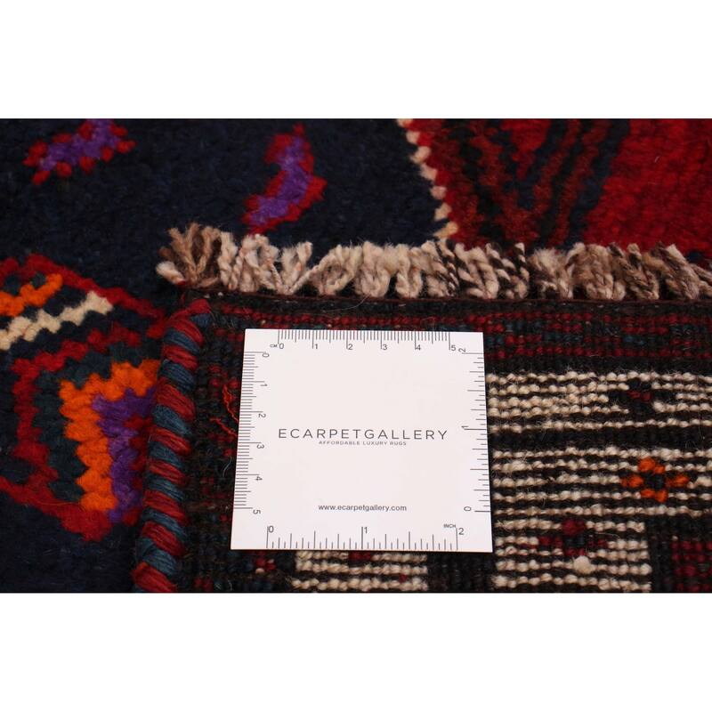 ECARPETGALLERY Hand-knotted Melis Vintage Red Wool Rug - 4'2 x 14'6