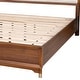 preview thumbnail 9 of 12, Furniture of America Forma Mid-Century Modern Walnut Boucle Platform Bed with LED Reading Light