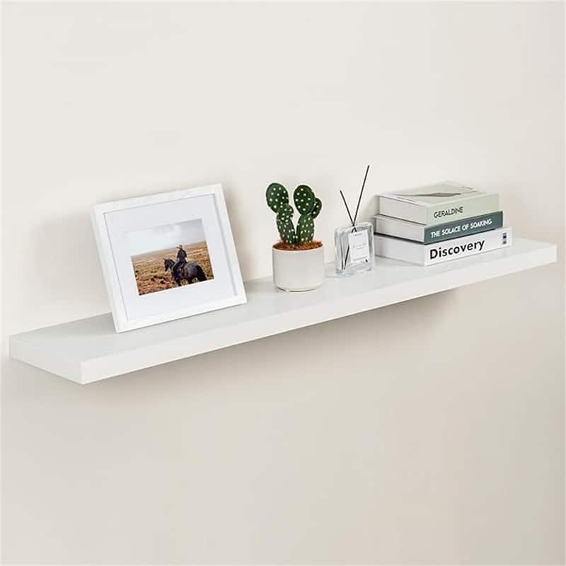Floating Shelves 48 Inch Long - 9"D x 48"W x 1.5"H - White