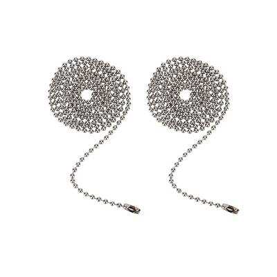 Aspen Creative 3 Feet Beaded Pull Chain with Connector in Brushed Pewter, 2 Pack - BRUSHED PEWTER