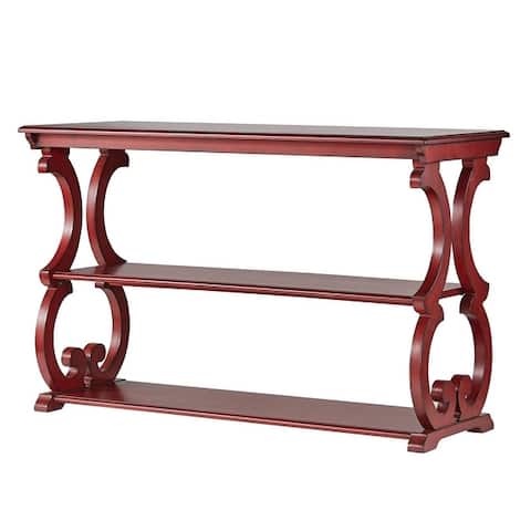 Lorraine Wood Scroll TV Stand Sofa Table by iNSPIRE Q Classic