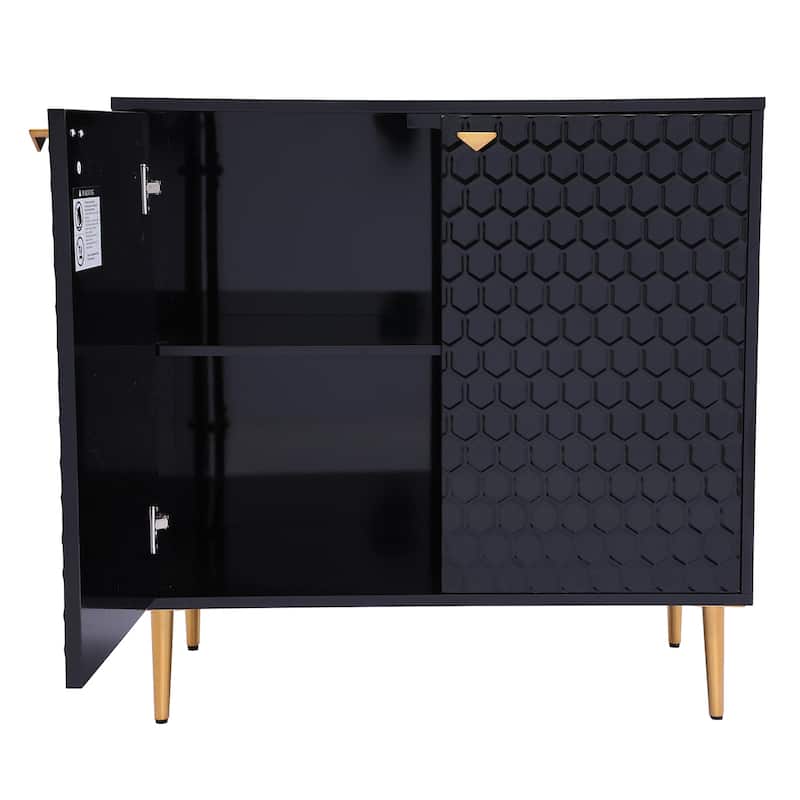2 Door Blue Locker Accent Cabinet