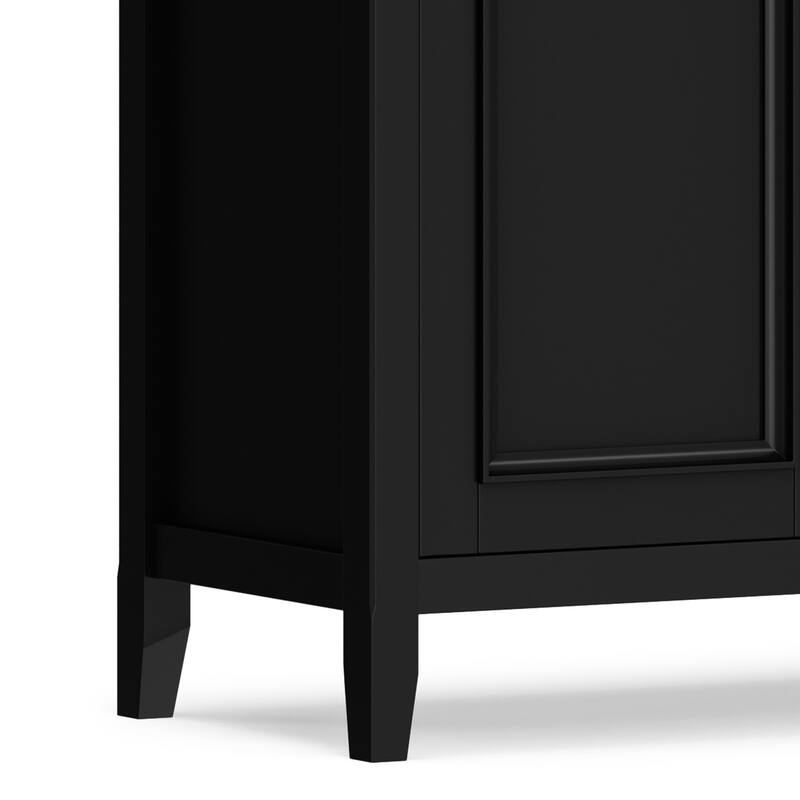 WYNDENHALL Halifax SOLID WOOD 66" Wide Transitional Wide 4Door Storage Cabinet - 18"d x 66" w x 34"h