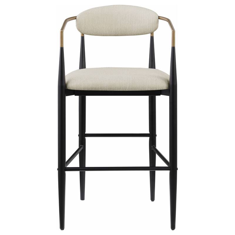 Tina Fabric Upholstered Metal Armrests Chairs (Set of 2)