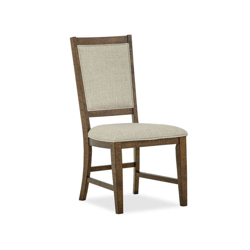 Magnussen Home Bay Creek Toasted Nutmeg Step Upholstered Side Chair Two Pack - 19.75''W x 24''D x 39.75''H