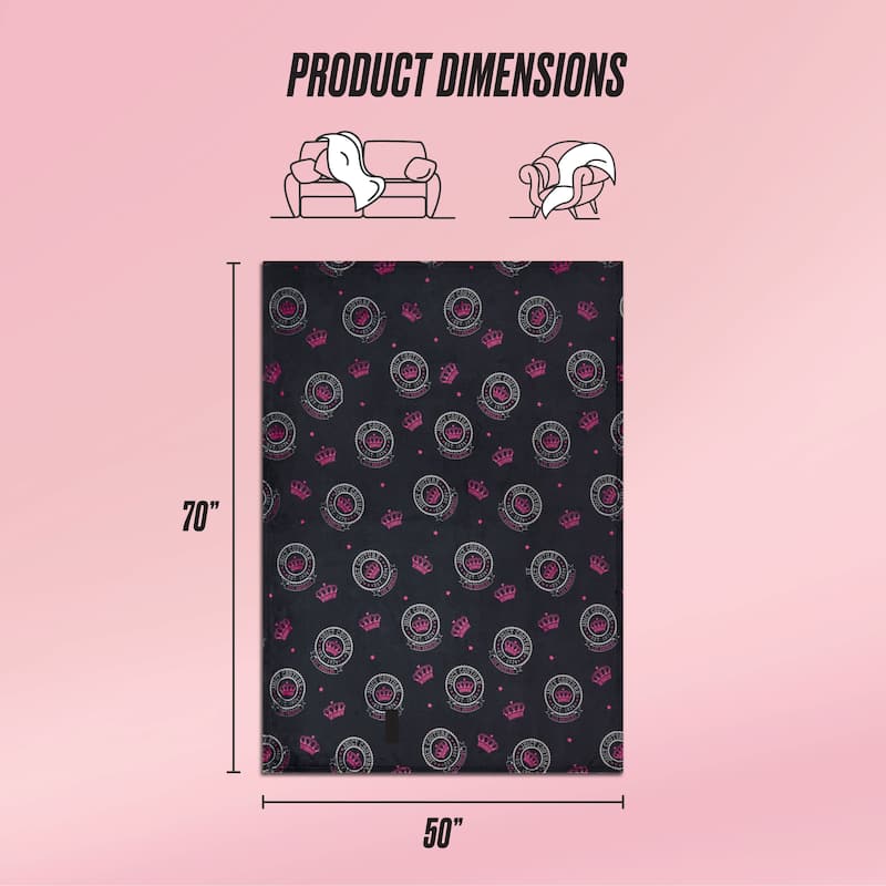 Juicy Couture Juicy Emblem 50" x 70" Plush Throw