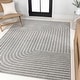 preview thumbnail 10 of 24, JONATHAN Y Anders High-Low Modern Scandinavian Arch Stripe Monotone Ivory Indoor/Outdoor Rug