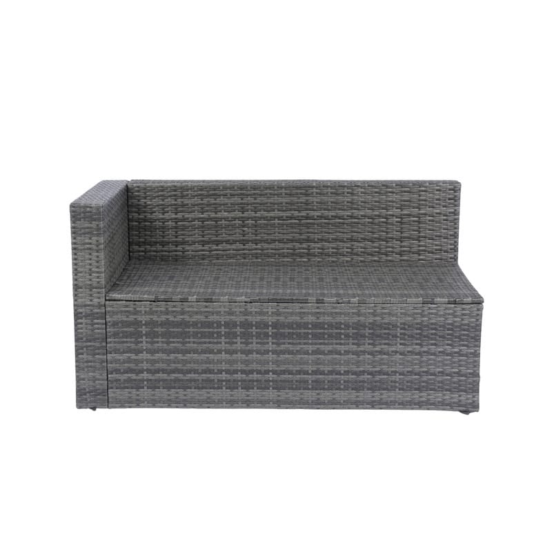 5 Pieces PE Rattan sectional Outdoor Furniture Cushioned U Sofa set with 2 Pillow