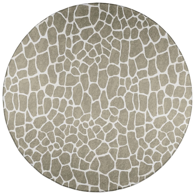 Addison Safari Giraffe Animal Print Area Rug
