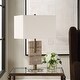 preview thumbnail 3 of 5, Uttermost Turning Point Travertine Table Lamp - 26" H X 17" W X 10" D