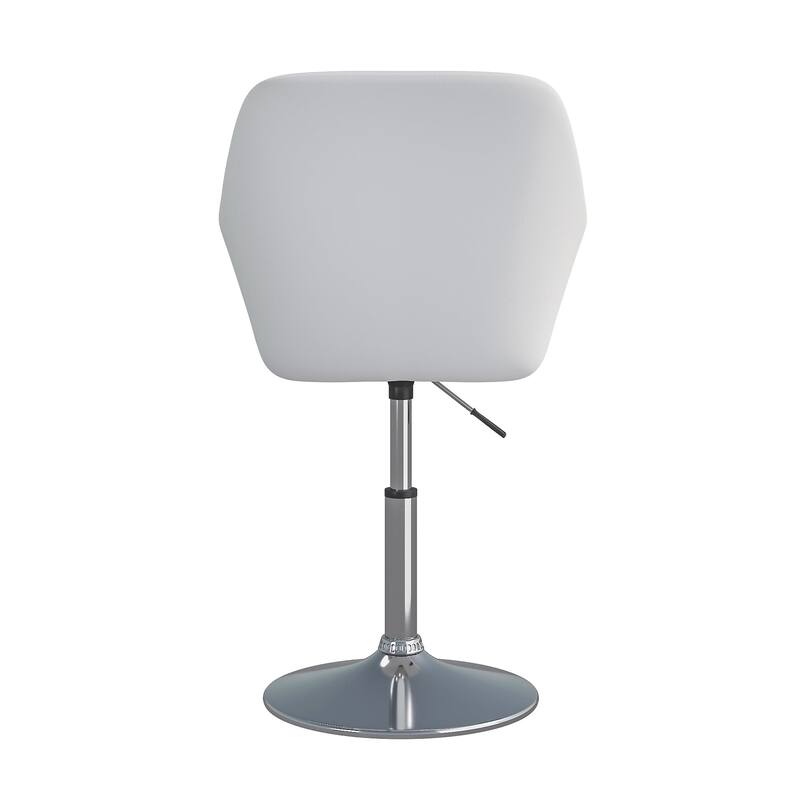 VECELO Vanity Chair Makeup Swivel Accent Chair Height Adjustable Round Back Tilt Chair