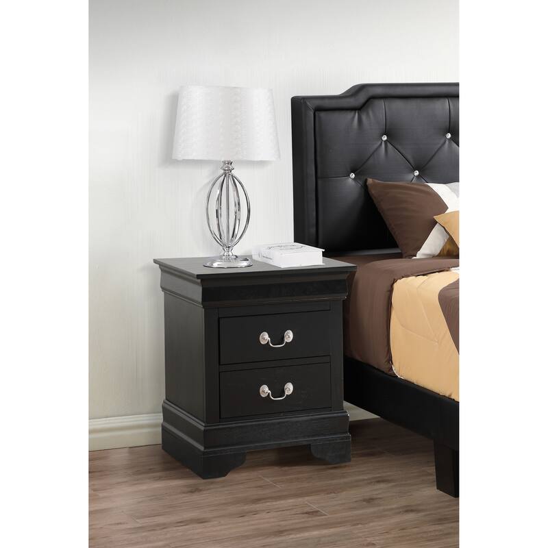 Louis Philippe 2-Drawer Nightstand (24 in. H X 21 in. W X 16 in. D)