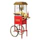 Nostalgia Vintage 10-Ounce Vintage Professional Popcorn Cart - 59-Inches Tall - Red