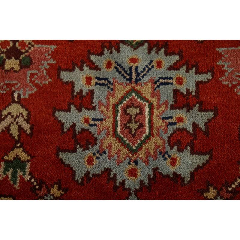 Heriz Serapi Indian Area Rug Hand-Knotted Wool Carpet - 7'9"x 9'8"