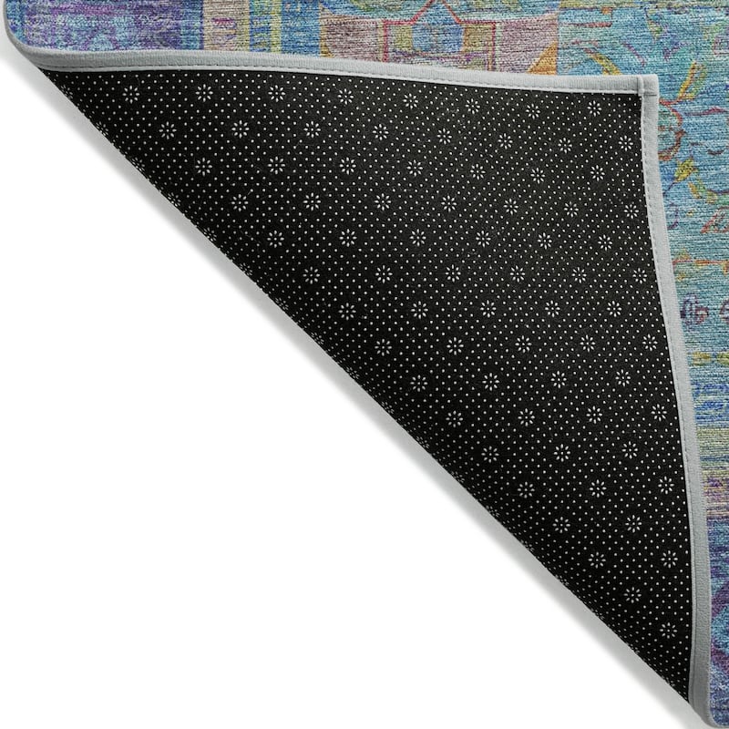 Machine Washable Indoor/Outdoor Traditional Chantille Rug