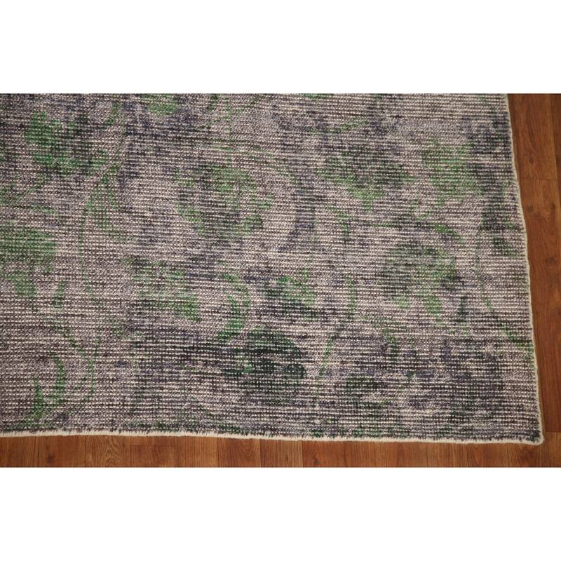 Modern Indian Abstract Rug Handmade Wool Carpet - 8'0"x 9'9"