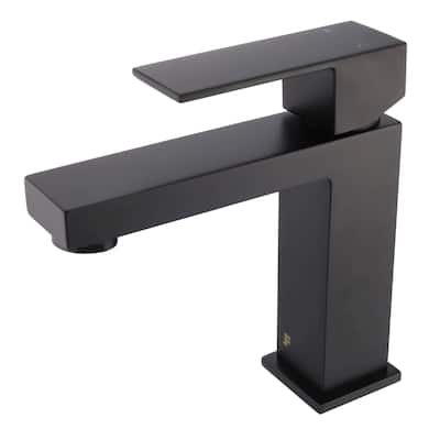 Fine Fixtures Modern Single Hole Bathroom Sink Faucet with Pop-up Drain and Strainer Basket