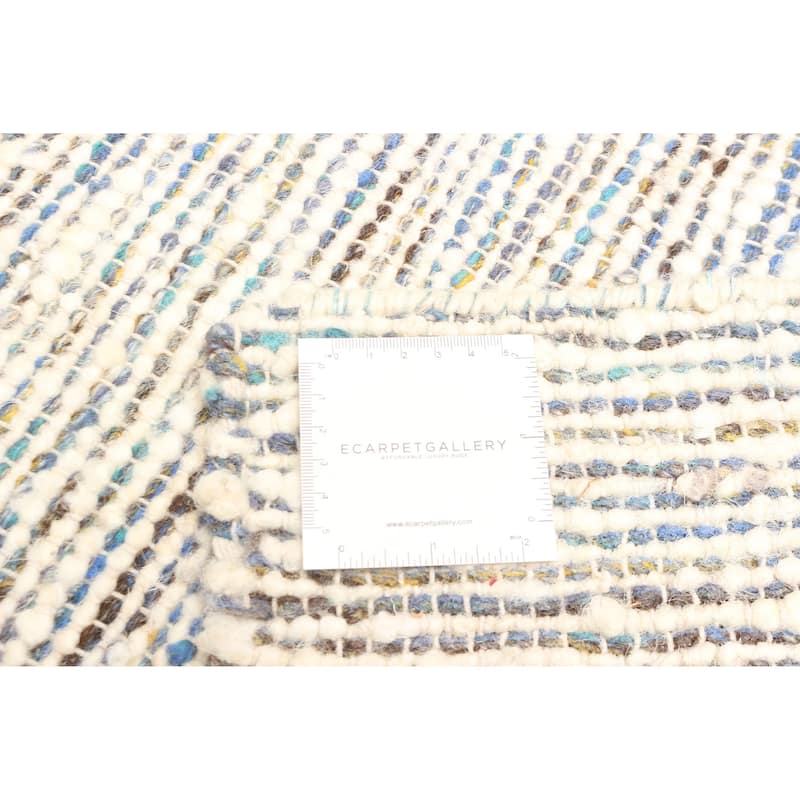 ECARPETGALLERY Braid weave Sienna Cream Wool Rug - 5'0 x 7'9