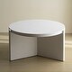 preview thumbnail 3 of 5, Modern Round Coffee Table with Textured Finish Center Table