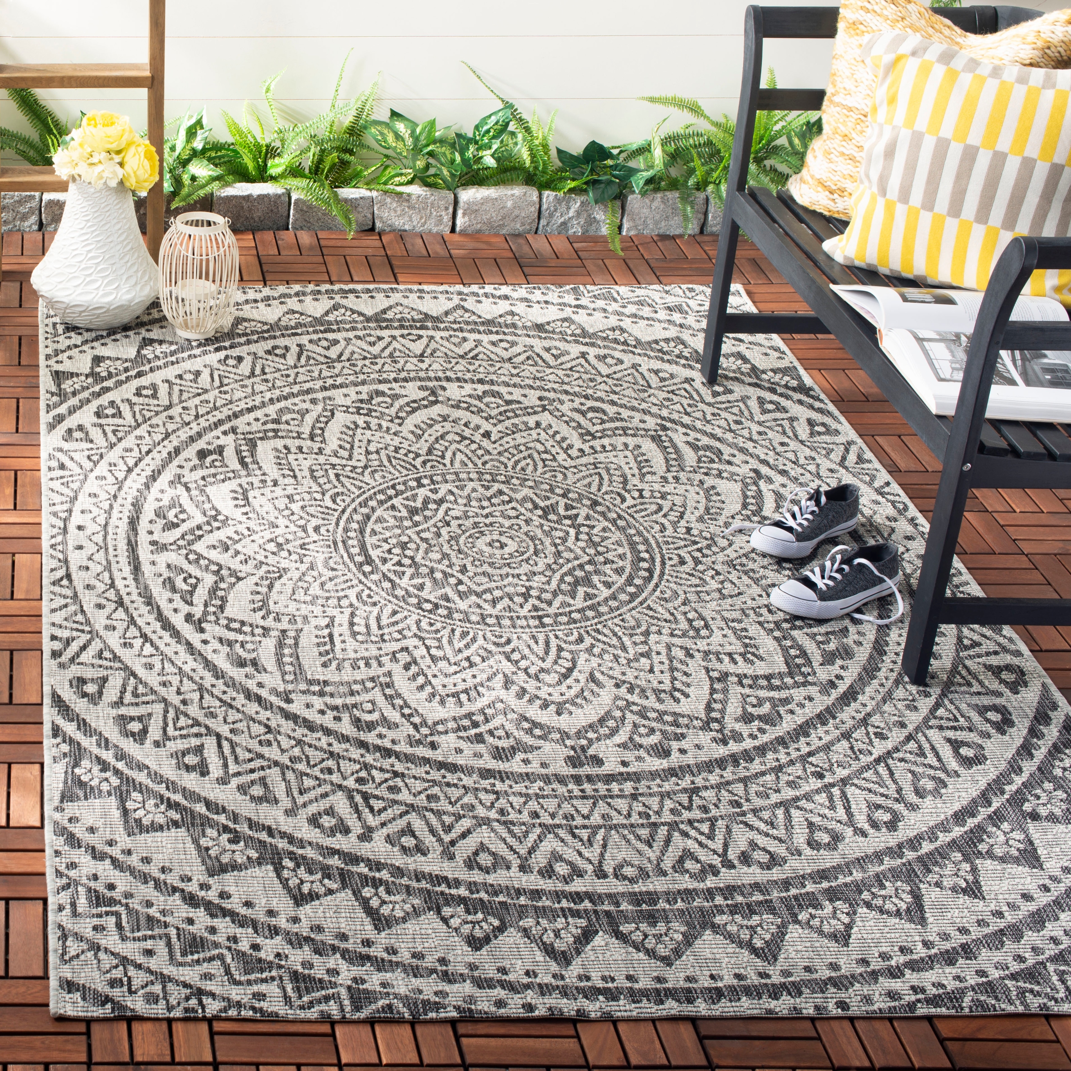 SAFAVIEH Courtyard Jerri Indoor/ Outdoor Waterproof Patio Backyard Rug -  Bed Bath & Beyond - 20483547