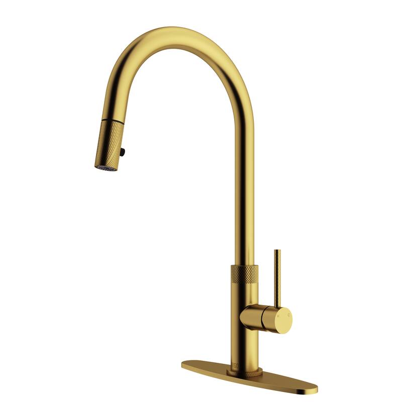 VIGO Bristol 19" H Single Handle Pull-Down Sprayer Kitchen Faucet