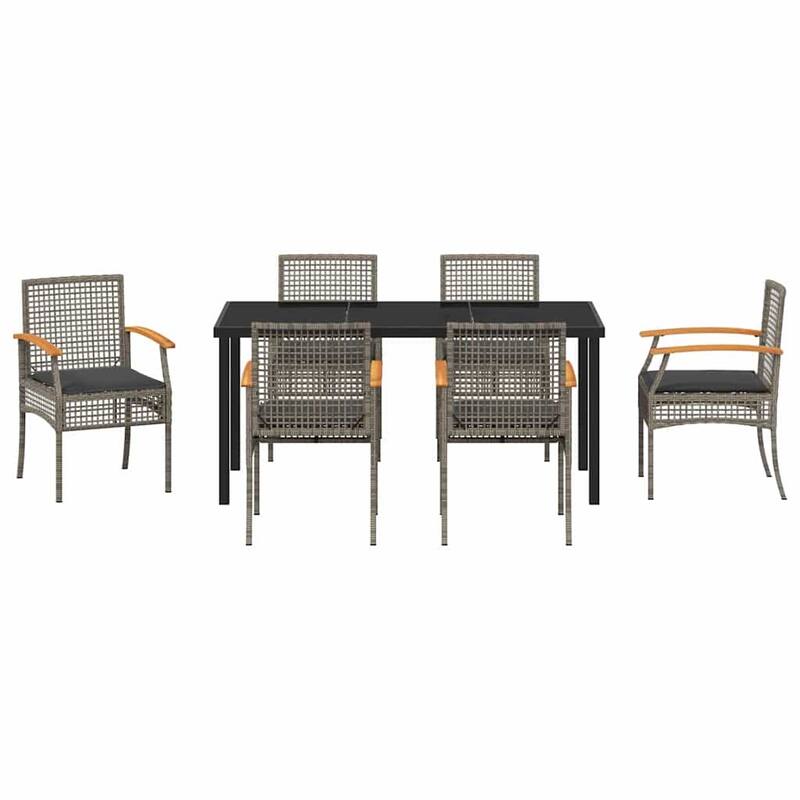 vidaXL Garden Dining Set poly rattan