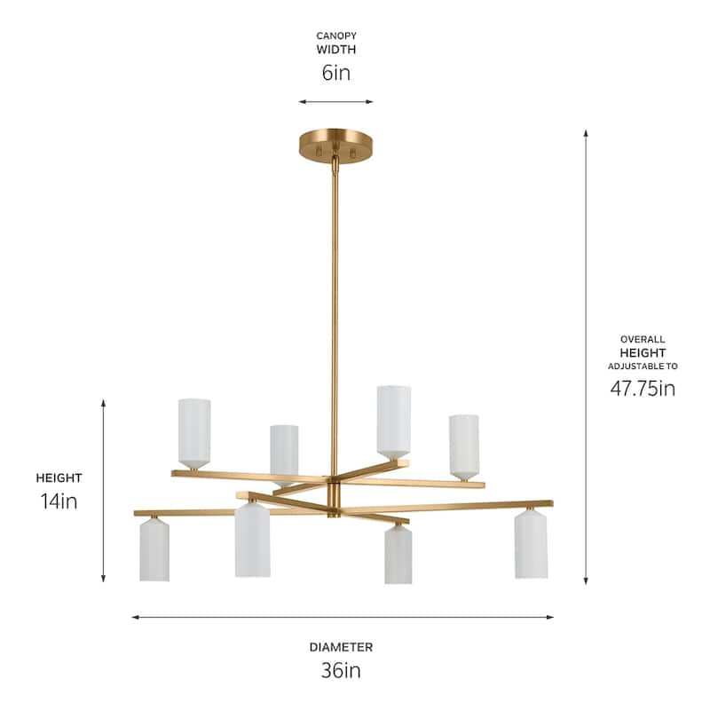 Kichler Lighting Gala 36 in. 8-Light LED Chandelier