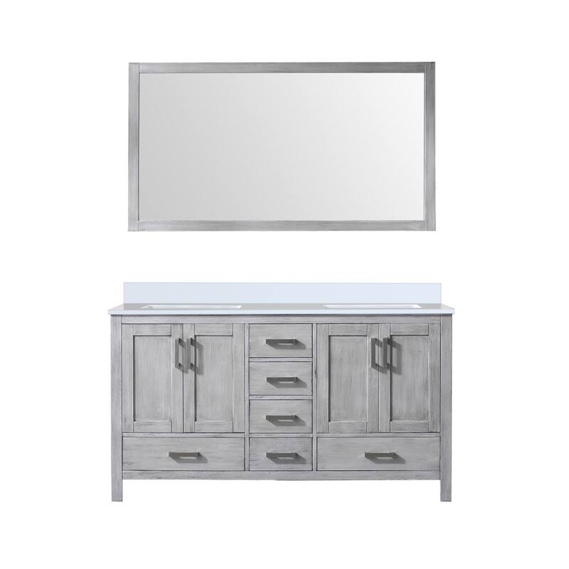 Jacques Bath Vanity, Cultured Marble Top and Mirror