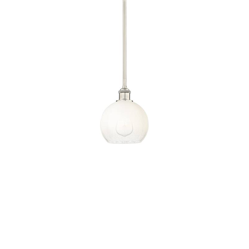 Innovations Lighting 616-1S-10-8 Brookhaven Globe Pendant Brookhaven - Brushed Satin Nickel / Opal