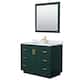 Option Green, Gold Trim, White Carrara Marble Top