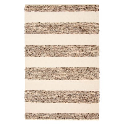 Sienna Brown, Ivory Rug 5'2" x 8'0" - 5'2 x 8'0
