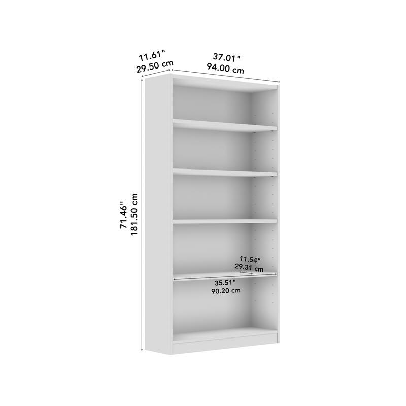 Universal Tall 5 Shelf Bookcase Storage by Bush Furniture