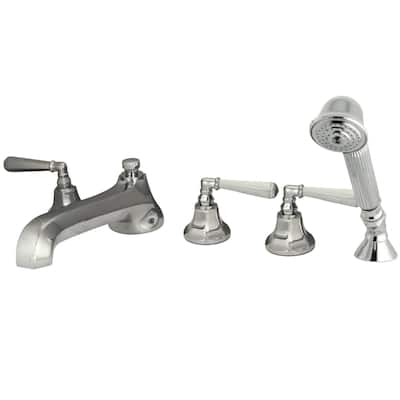 Kingston Brass Deck Mounted Roman Tub Filler with Diverter - Includes