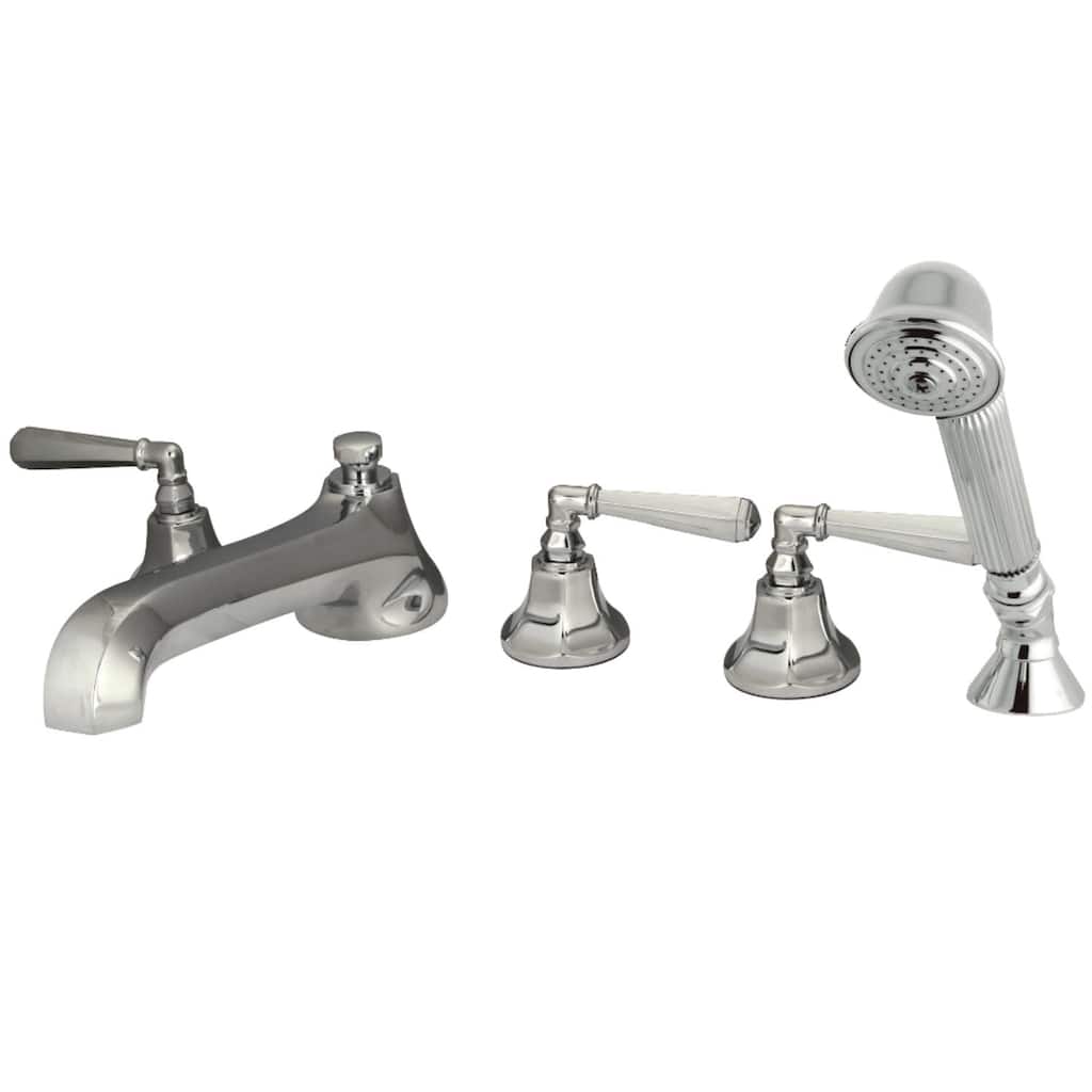 Kingston Brass Deck Mounted Roman Tub Filler with Diverter - Includes