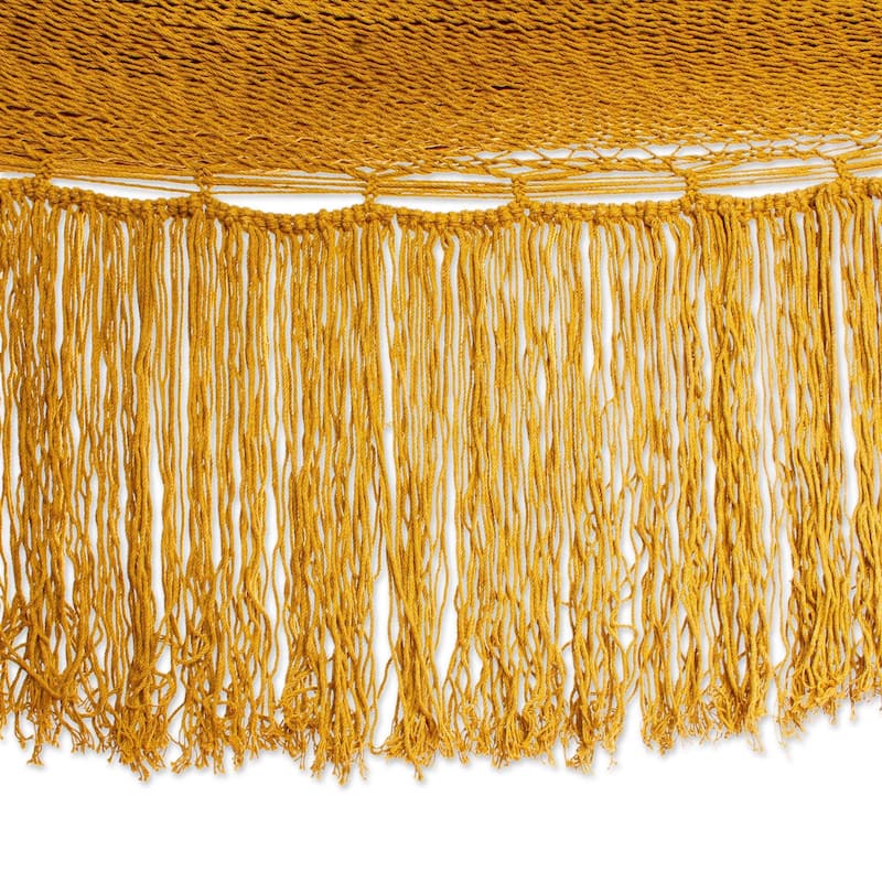 Novica Handmade Amber Cascade Cotton Rope Hammock (Double)