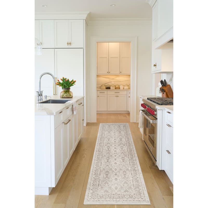 Nourison Shadows Indoor only Ivory Grey Persian Area Rug