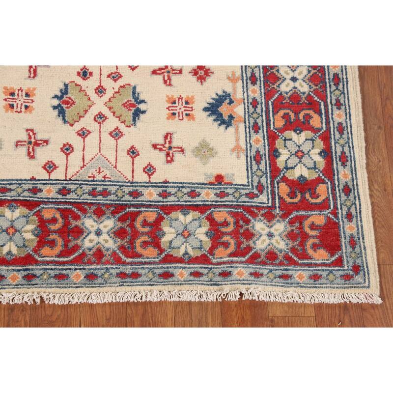 Kazak Accent Rug Handmade Wool Carpet - 3'4" x 4'10"