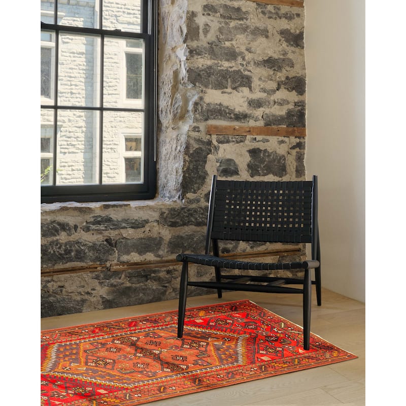 ECARPETGALLERY Hand-knotted Andelz Red Wool Rug - 4'2 x 6'10