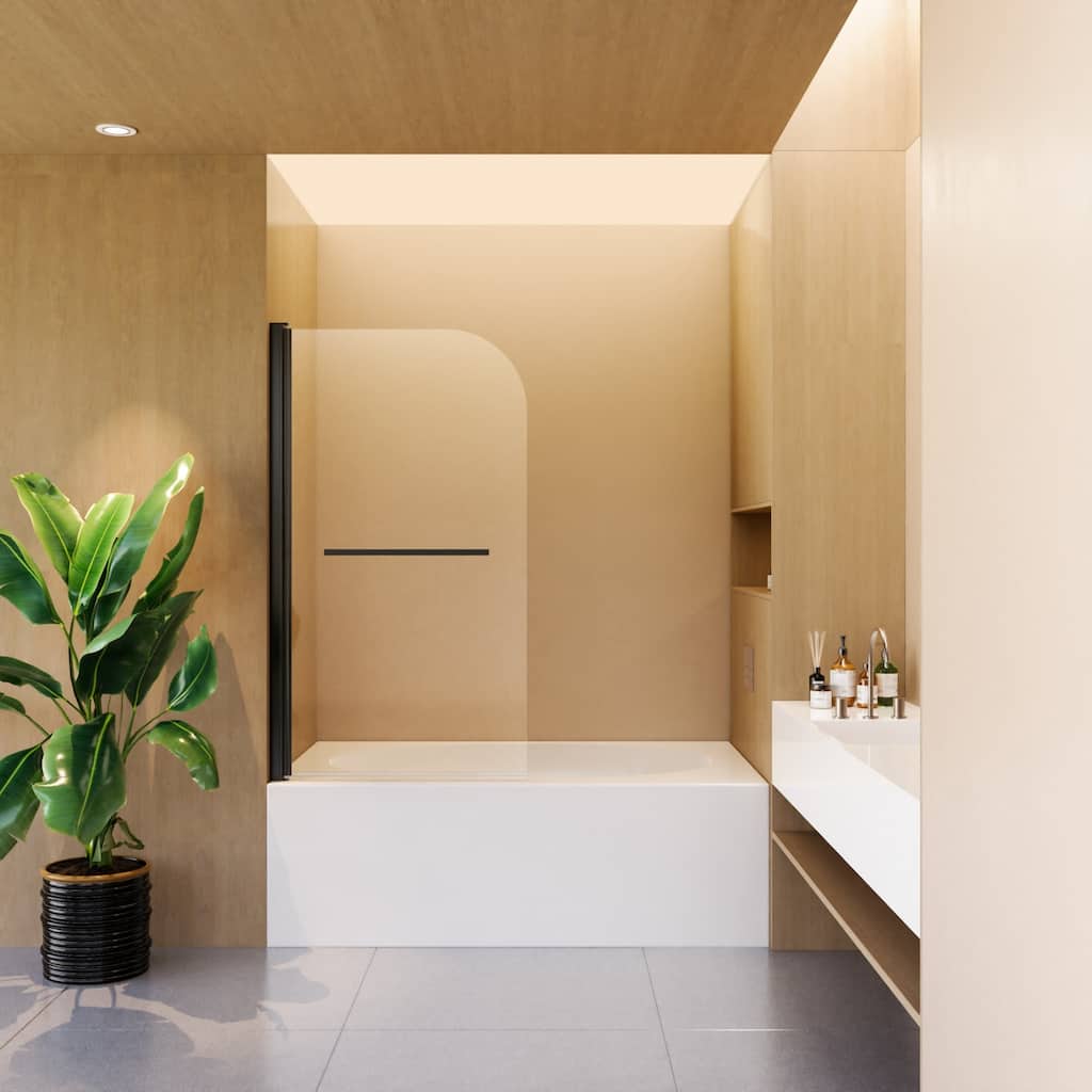 31"W x 55"H Frameless Folding Pivot Tub Door