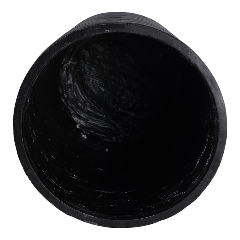 Modern Round Planters for Home or Garden - Set of 2, 21", Black - 21.0"