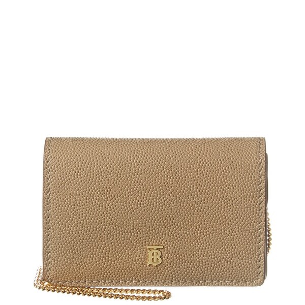 burberry jessie leather wallet on chain